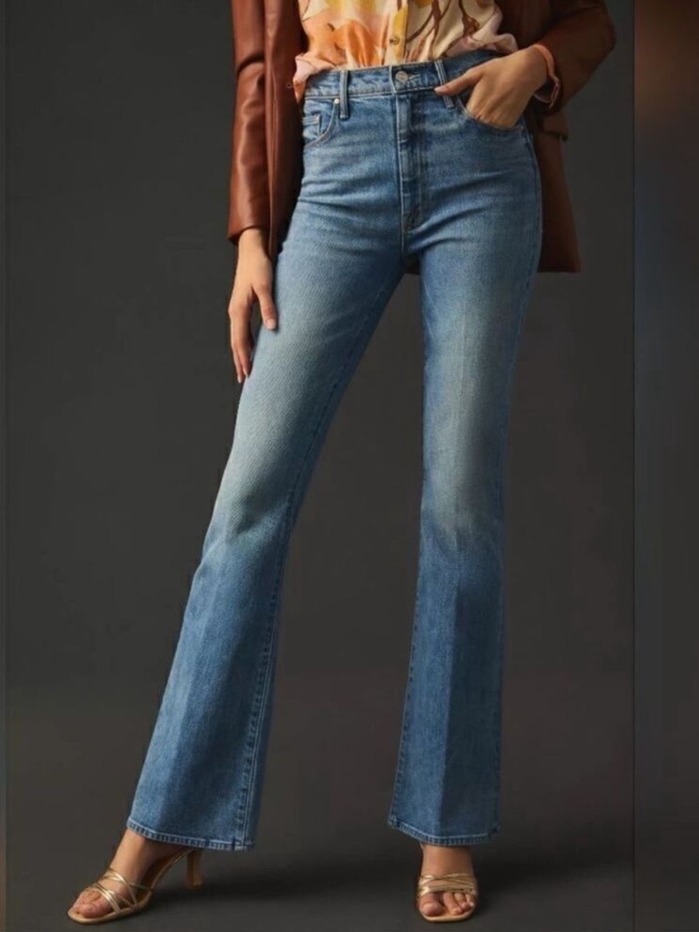 Mother High Waisted Weekender Slice Heel Jeans